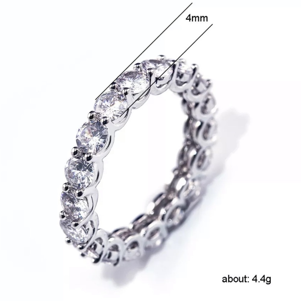 NEW DIAMOND 925 STERLING SILVER ENGAGEMENT RING - Picture 6 of 6